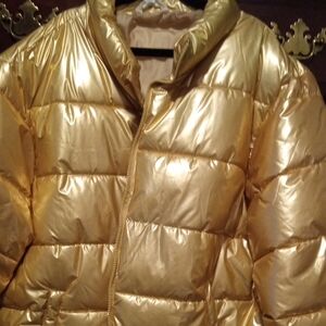Time and Tru Gold Bomber Jacket